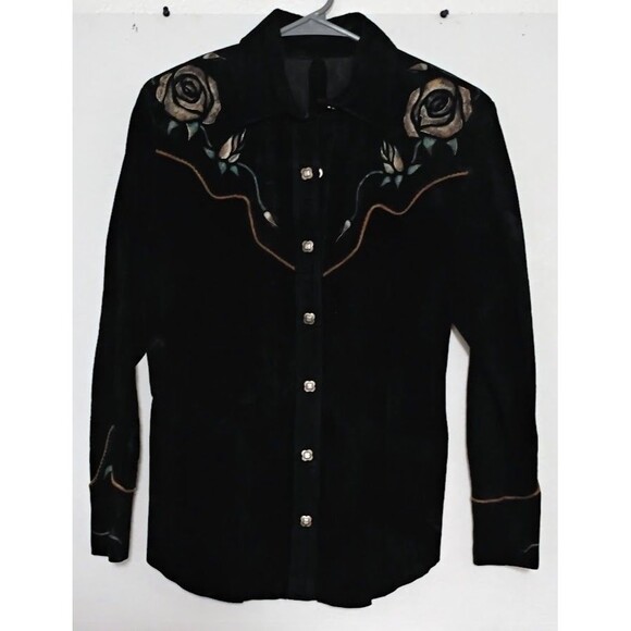 VINTAGE MICHAEL HOBAN NORTH BEACH WOMANS L SUEDE LEATHER WESTERN BLAZER READ!!! - Picture 1 of 10